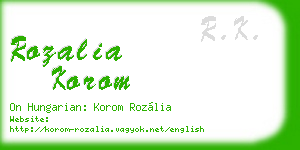 rozalia korom business card